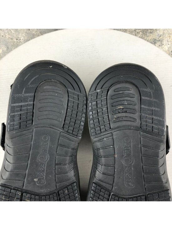 OrthoFeet Men\'s Size 10D Cambria Black Leather Open Toe Hook & Loop 561 Sandals main image 10